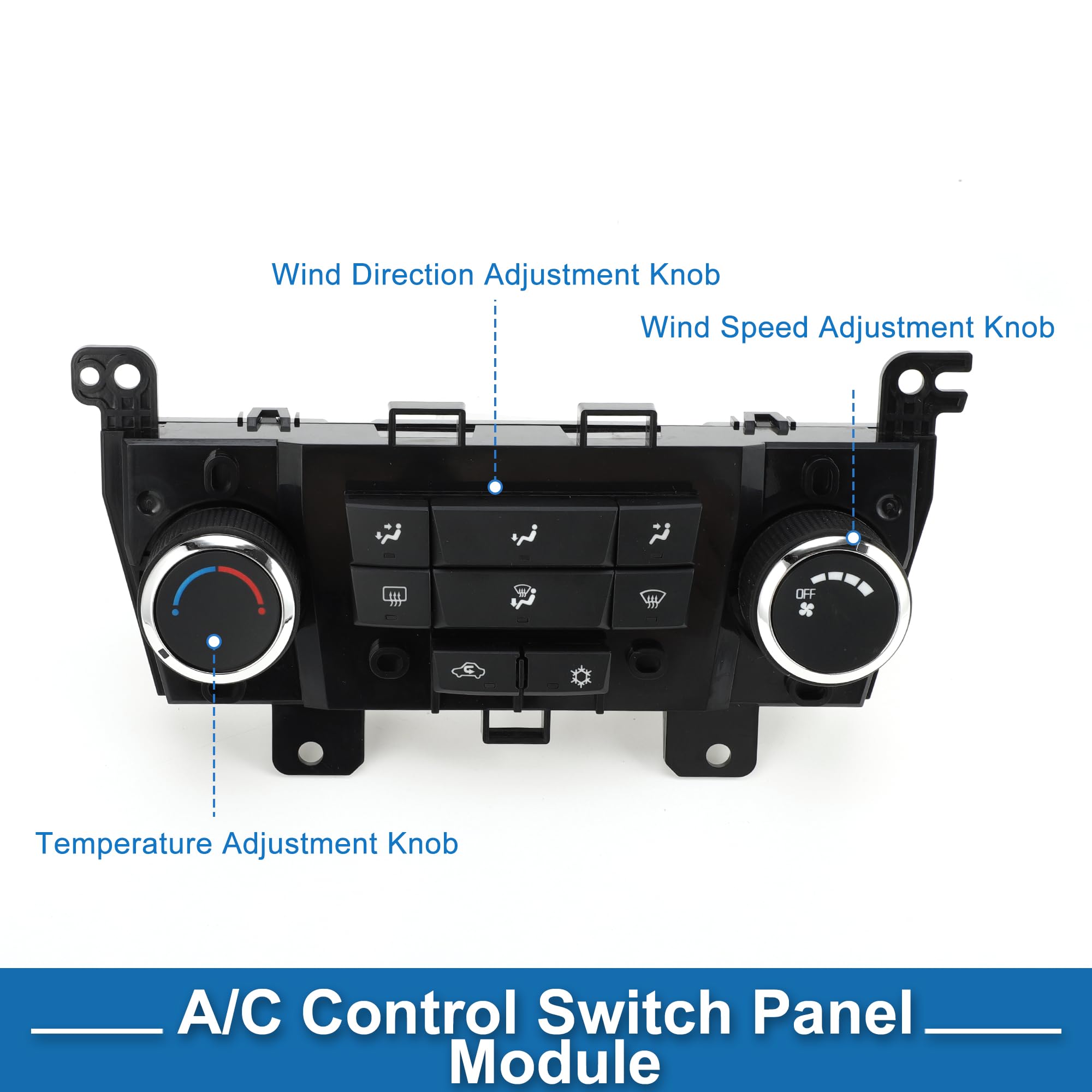 A ABSOPRO Unité Commutation Climatisation Pour Chevrolet Cruze 11-12 1pc | Pour Chevrolet Orlando 2012, Noir, Plastique/Métal, Manuel, 6 Broches, OE 95017054, Restaure Chauffage