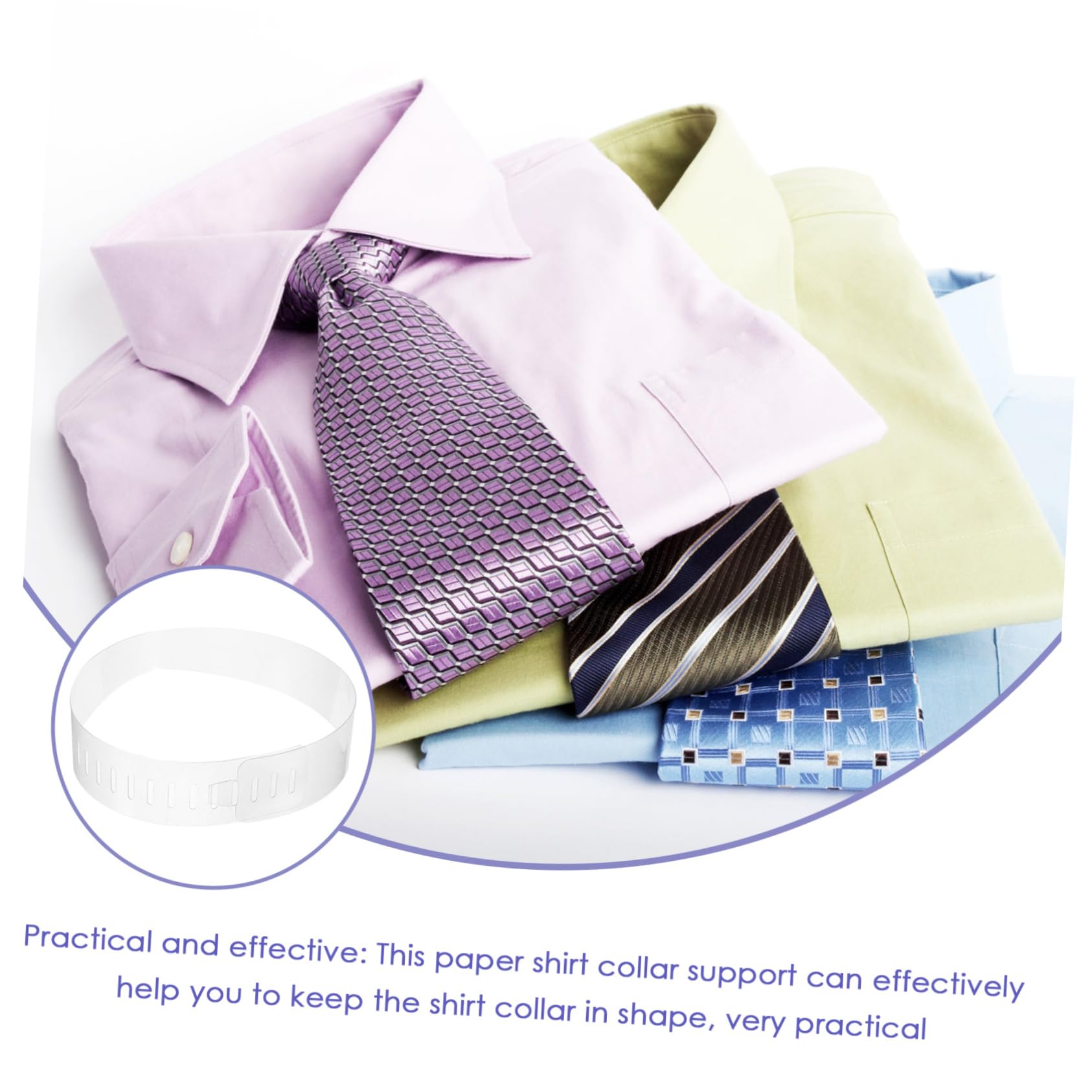 100piezas Collar De Pvc Soporte De Cuello De Camisa Insertos De Cuello De Camisa Para Hombres Suministros Fijación