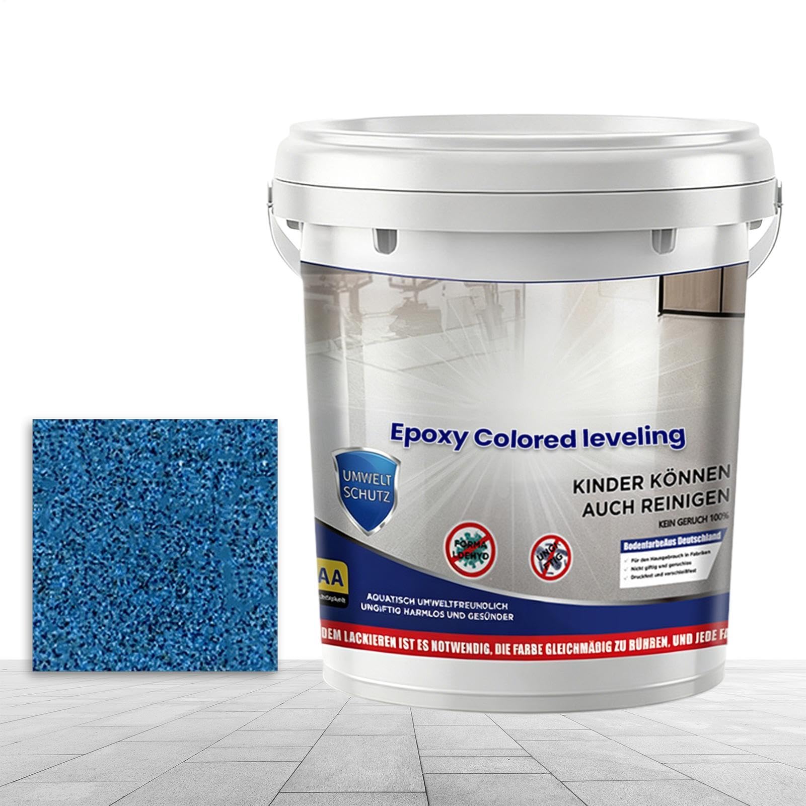 Epoxy Colored Sand Paint,High-Gloss Self-Leveling | Self Leveling Epoxy Floor Paint - for Indoor Outdoor Shower Room Concrete Building House Home Dorm Apartment