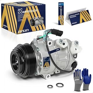AISIN ACCHY-00463 Air Conditioner AC Compressor - Compatible with Hyundai Tucson 2019-2021 2.0L - with 6-Pulley Groove, with Clutch