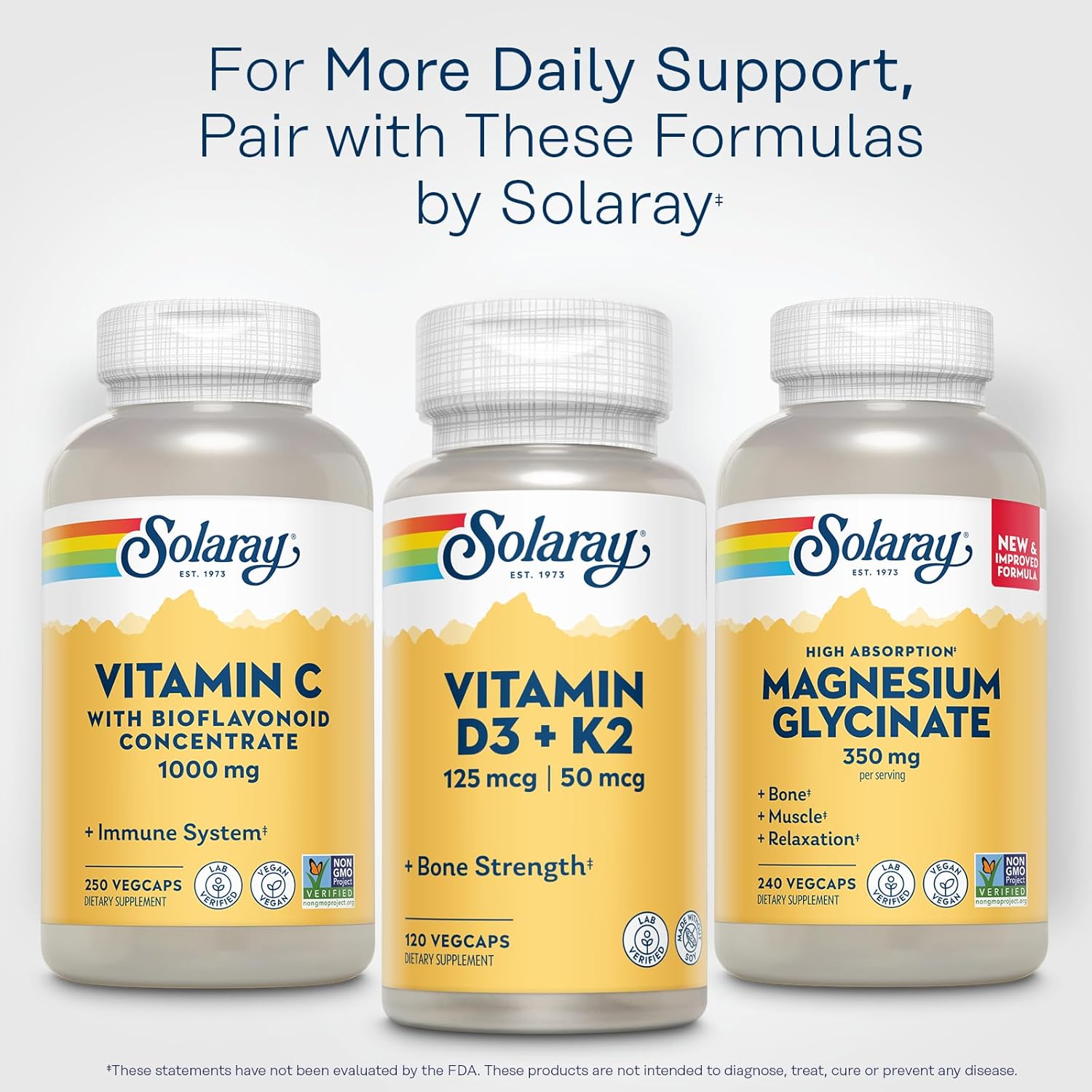 SOLARAY Vitamin C 1000mg with Bioflavonoids Concentrate - Vitamin C Capsules with Rose HIPS and Acerola Cherry - Antioxidant, Heart Health and Immune Support Supplement, Vegan, Non-GMO, 250 Servings - Image 6