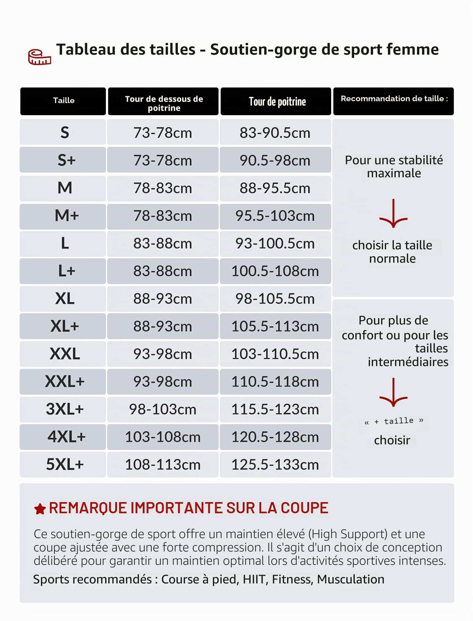 Yvette Brassière Sport Rembourrée Femme Dos Nageur Zip Avant Soutien Gorge de Sport Maintien Fort Grande Taille