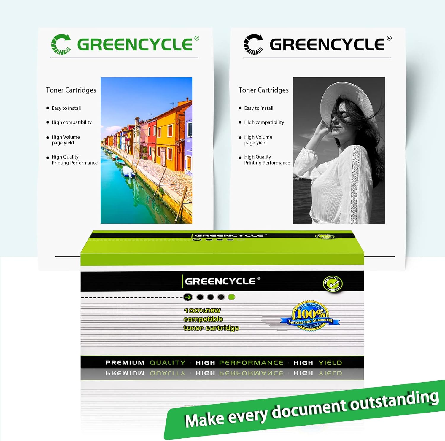greencycle 4 Pack Compatible for CE390X 90X Black Toner Cartridge Replacement for LaserJet Enterprise M602n M603n M603xh Series Printer