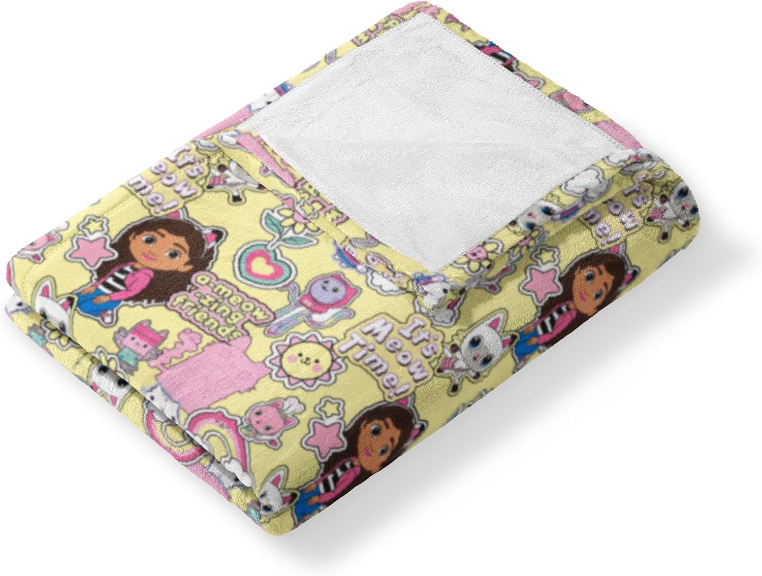 Northwest Universal Gabby's Dollhouse It's Meow Time Silk Touch Throw Blanket, 60x80 inches