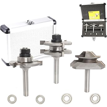 Mitre Gluing Cutter & Groove / Groove Cutter Set HW Shaft 8 mm
