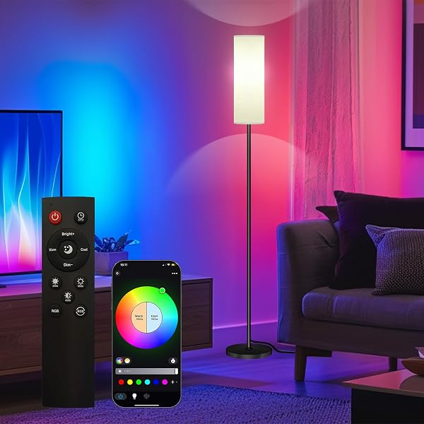 Qaubauyt Smart LED Floor Lamp: A Colorful, App-Controlled Gift for Modern Homes