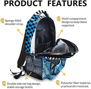 Personalized Backpack for Kids Boys, Custom Motorcycle Bookbag for Preschool Elementary Middle Back to School Supplies
