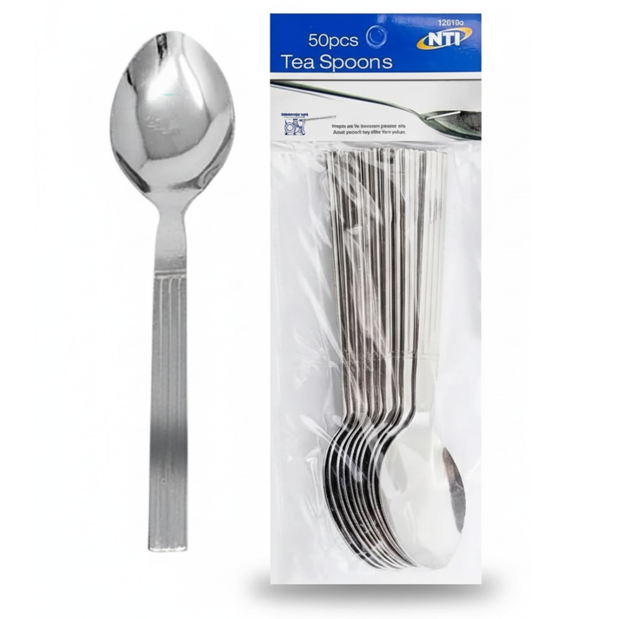 Set of 100 Stainless Steel Teaspoons – Durable Tea & Coffee Mixing Spoons – Perfect for Home, Kitchen, Café & Restaurant – Dishwasher Safe