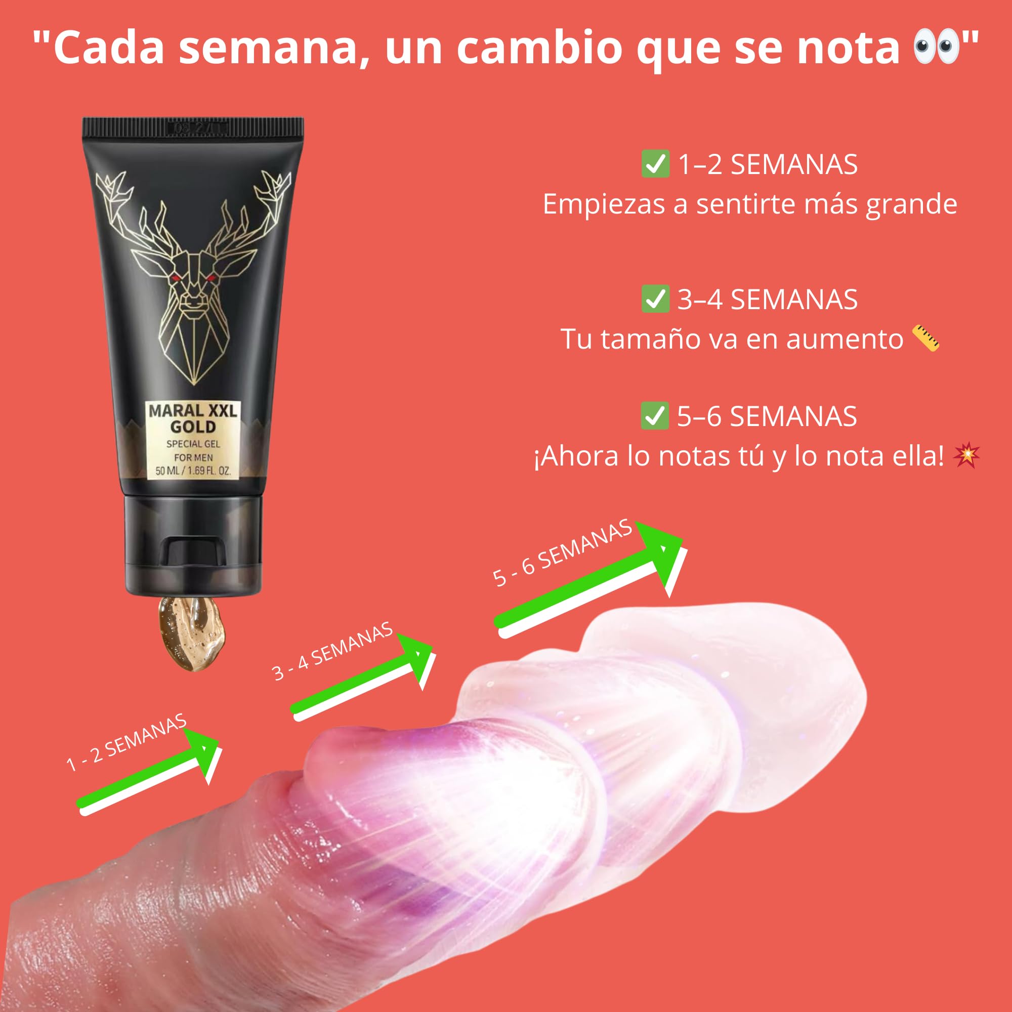 Gel Potenciador para Hombre XXL Crema para el agrandamiento Virilidad masculina Aumenta la Longitud y el Grosor, Aumenta La Talla Del Miembro 50ML