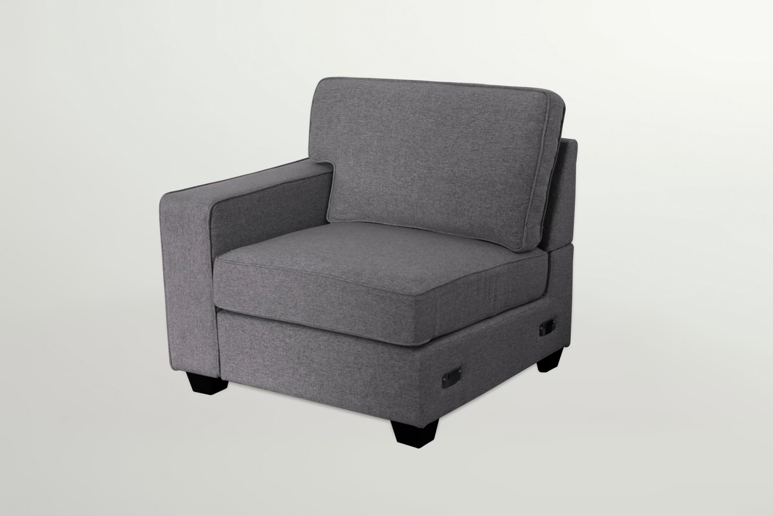 L Lengend Vansen Left Chair Module for Modular Sofa Couch (black corner couch)