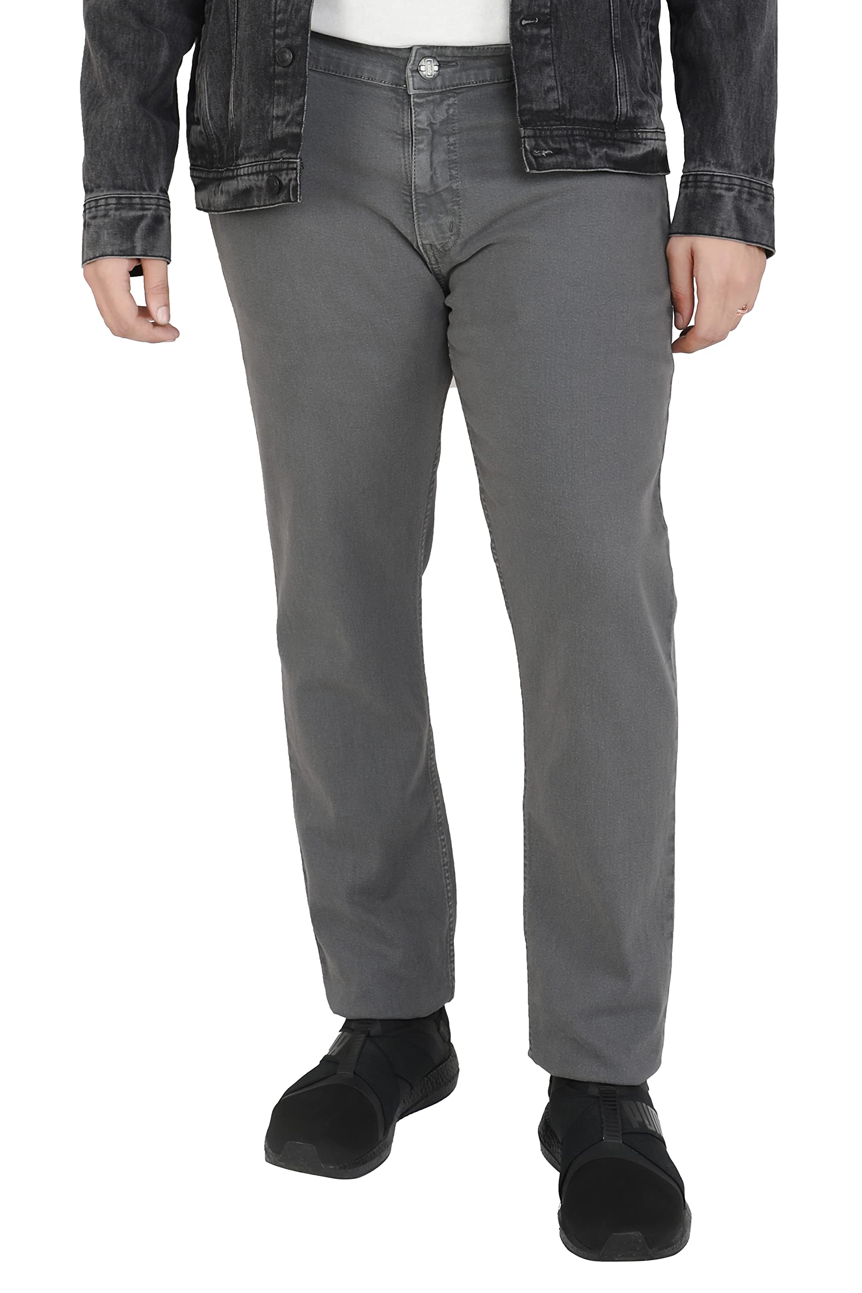 ASABAs Mens Straight fit Stretchable Denim in 5 Pocket Solid Design 1802 Series, Plus Sizes and Color Options availaible