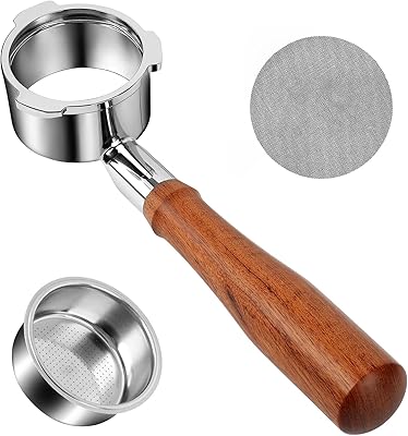 51mm Bottomless Portafilter for CM5418, 3 Ears Portafilter with 51mm Puck Screen Compatible for CASABREWS Espresso Machine CM5418, 3700Essential and 5418Pro, Stainless Steel Filter Holder and Filter