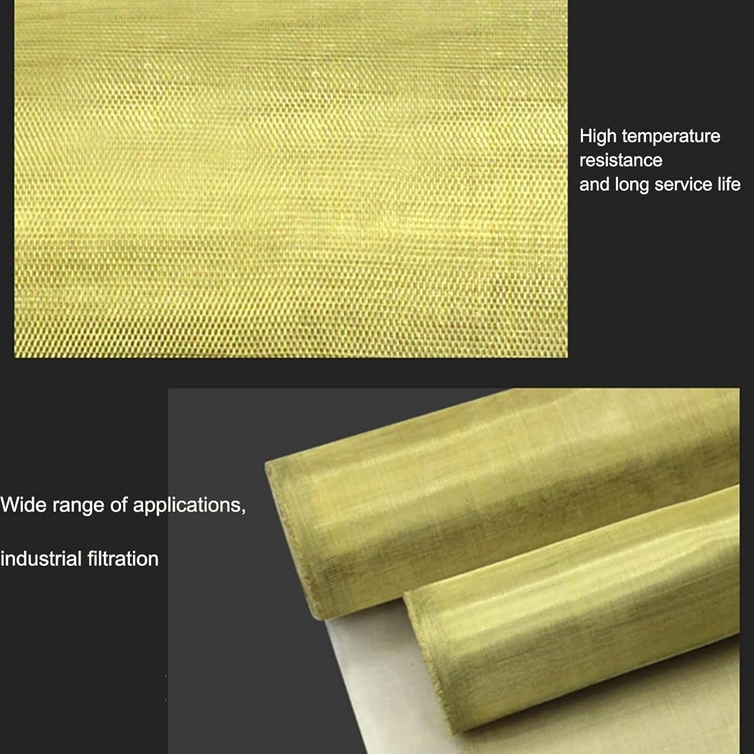 Metal Mesh Screen Brass Mesh, Filter Coarse Dense Gauze Mesh Radiation Protection Copper Wire Mesh Fabric Copper Mesh for Filter Mesh, Filtration Cloth and DIY Project (Color : Brass 200mesh,