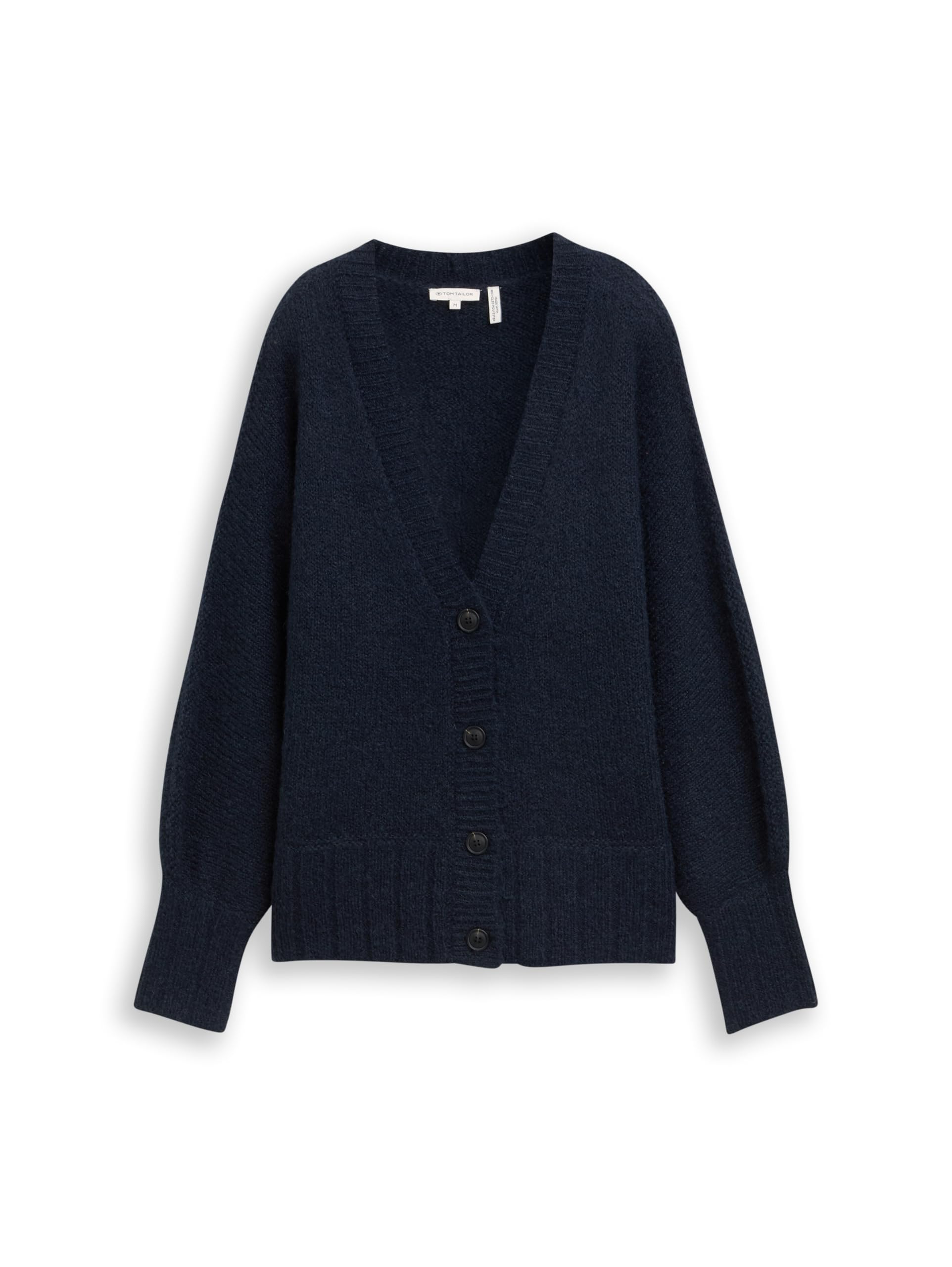 TOM TAILOR Damen Oversize Cardigan mit Wollanteil
