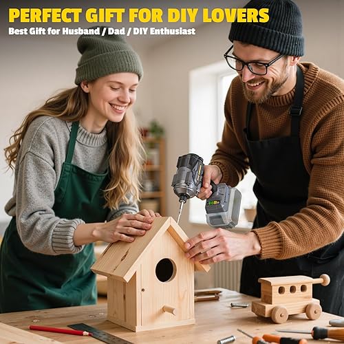 Miniatura 2 de Destornillador de impacto inalámbrico de 14 de pulgada compatible con batería Dewalt de 20 V (herramienta desnuda), taladro de impacto sin