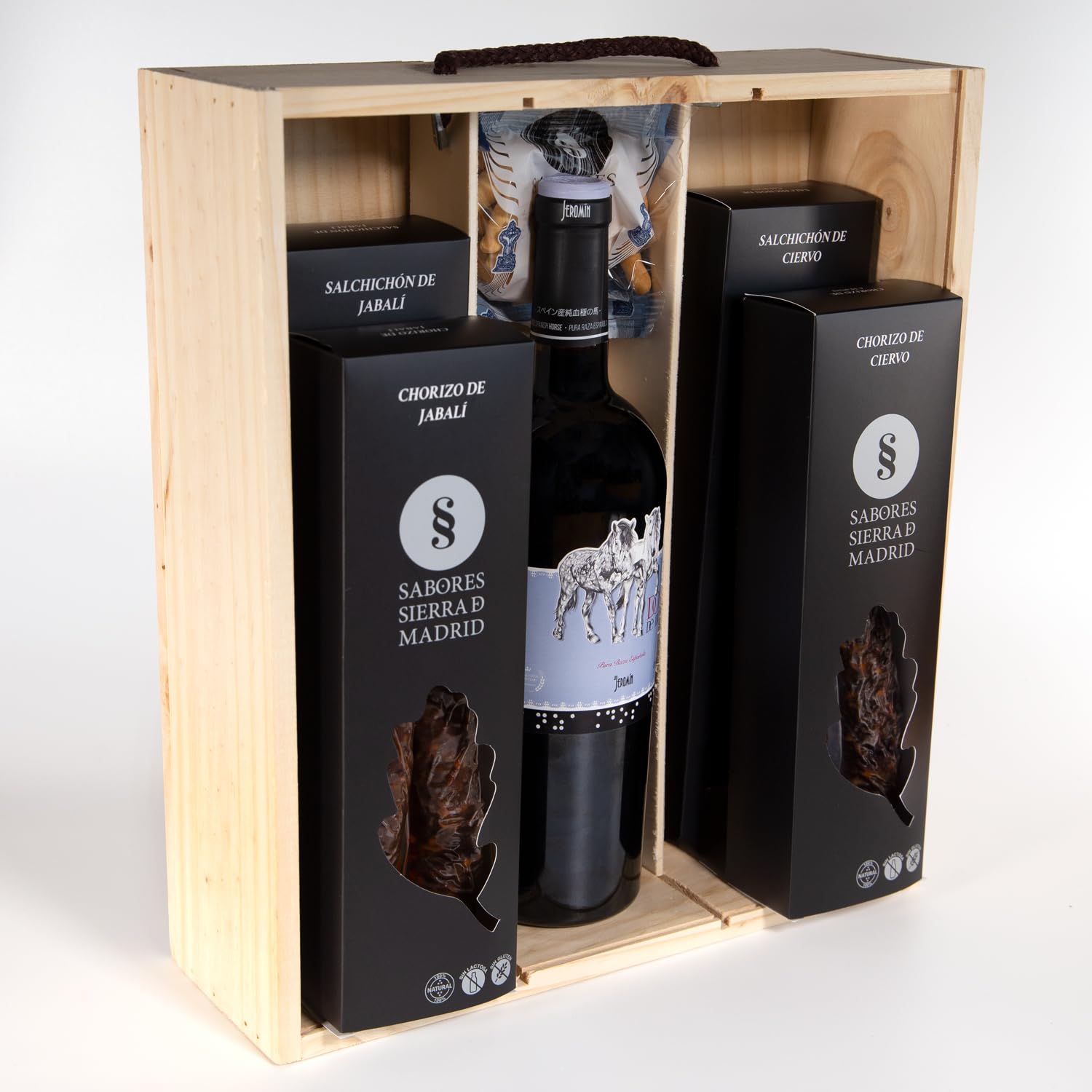 Cesta 100% CAZA, Sabores Sierra de Madrid, Navidad, Embutido Gourmet, Elaboración artesanal