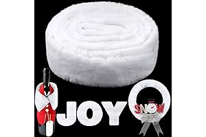 White Faux Fur Trim Fluffy Strips for Crafts, Winter Wear and Home Decor