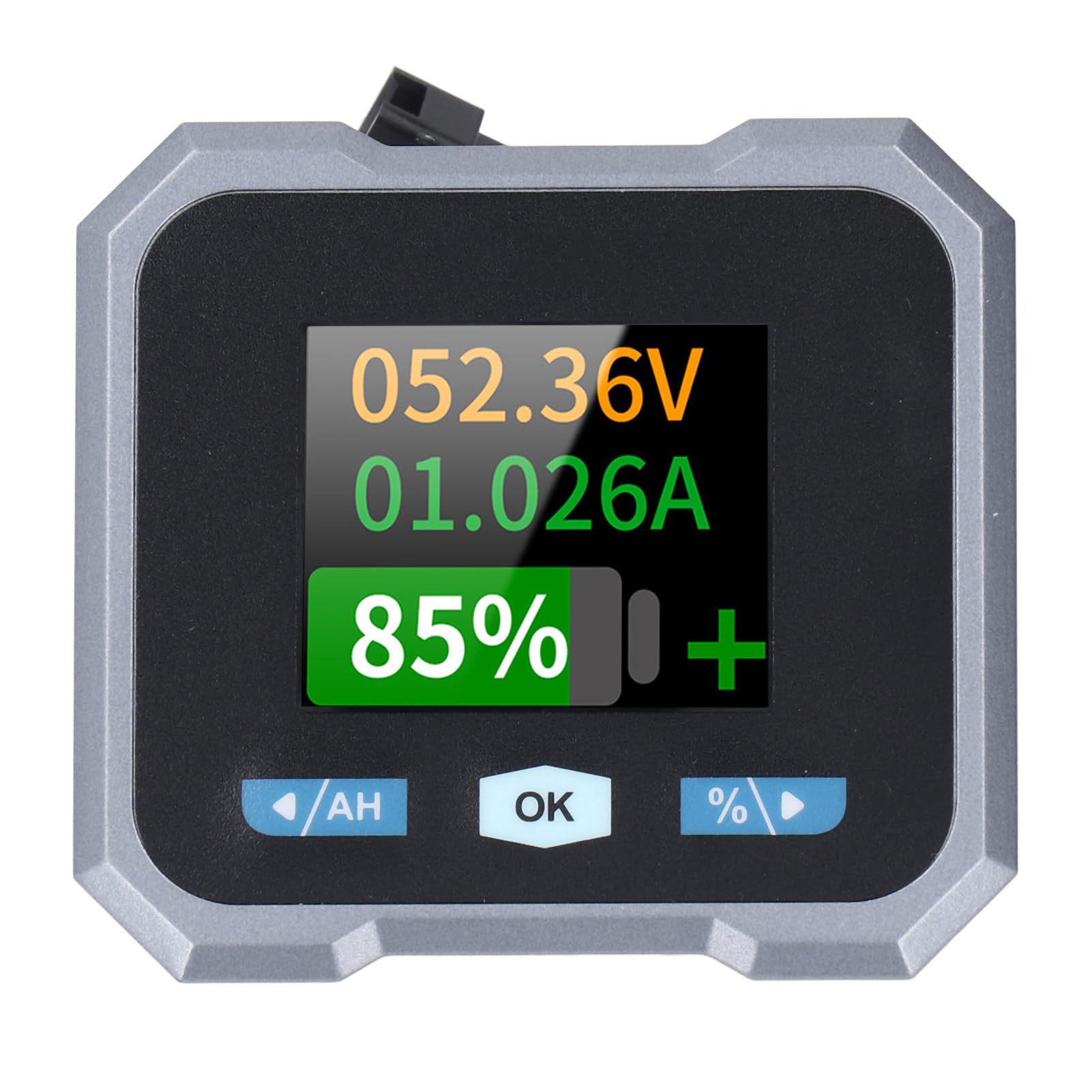 FTVOGUE Monitor Batteria Intelligente per e Barche Display LCD a Colori Tester di Tensione 50A Monitor Batteria da 10 a 100 V