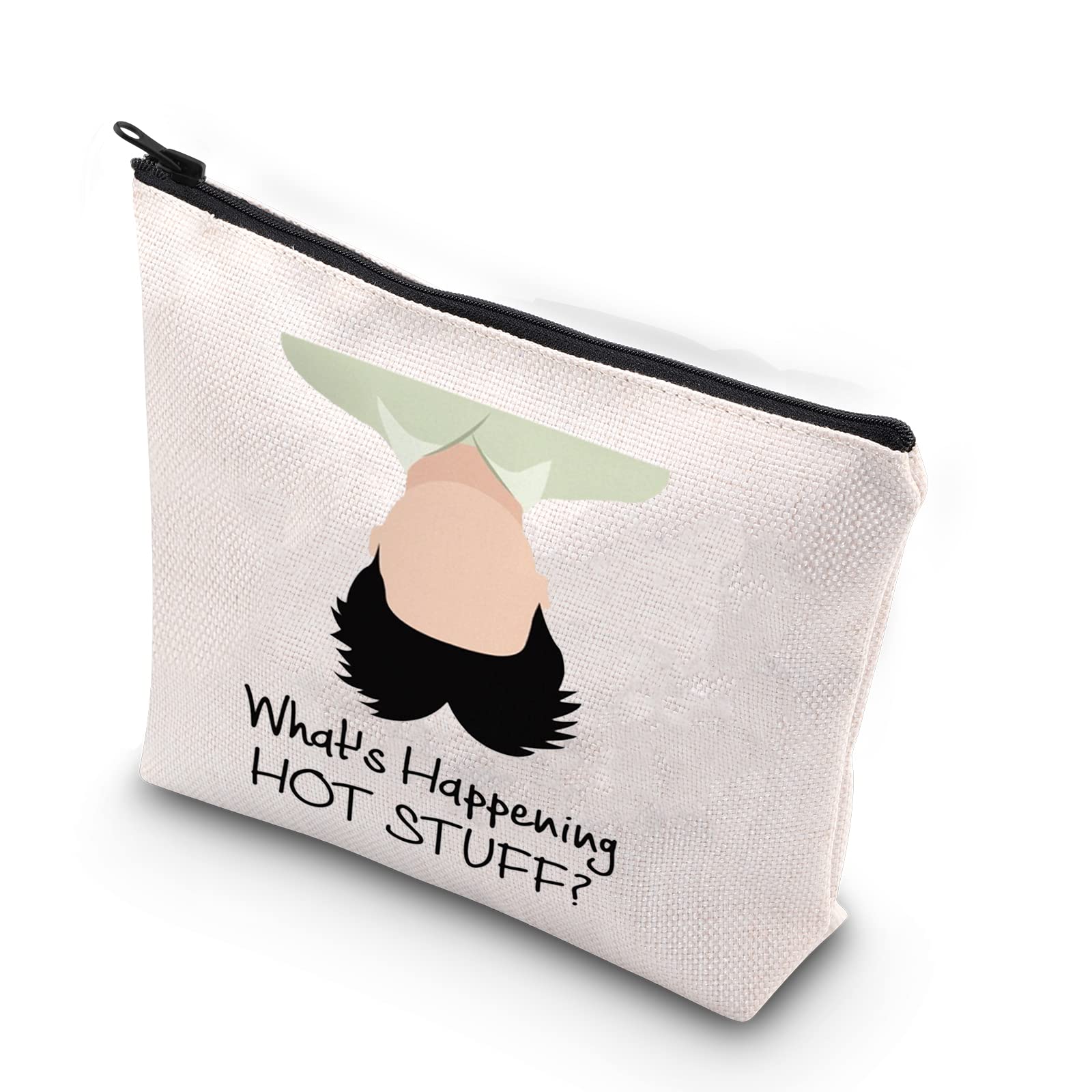 Six Candle Movie Quote Makeup Bag 80s Movie Lovers Gift What's Happening HOT STUFF Zipper Pouch (HOT STUFF)