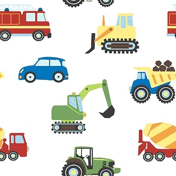 World of Wallpaper Trucks and Transport, Matte, Multi AF0002