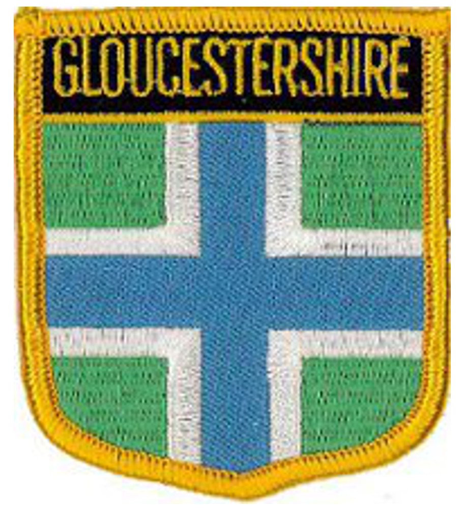 Klicnow Gloucestershire County Embroidered Patch 6Cm X 7Cm (2 1/2" X 2 3/4")