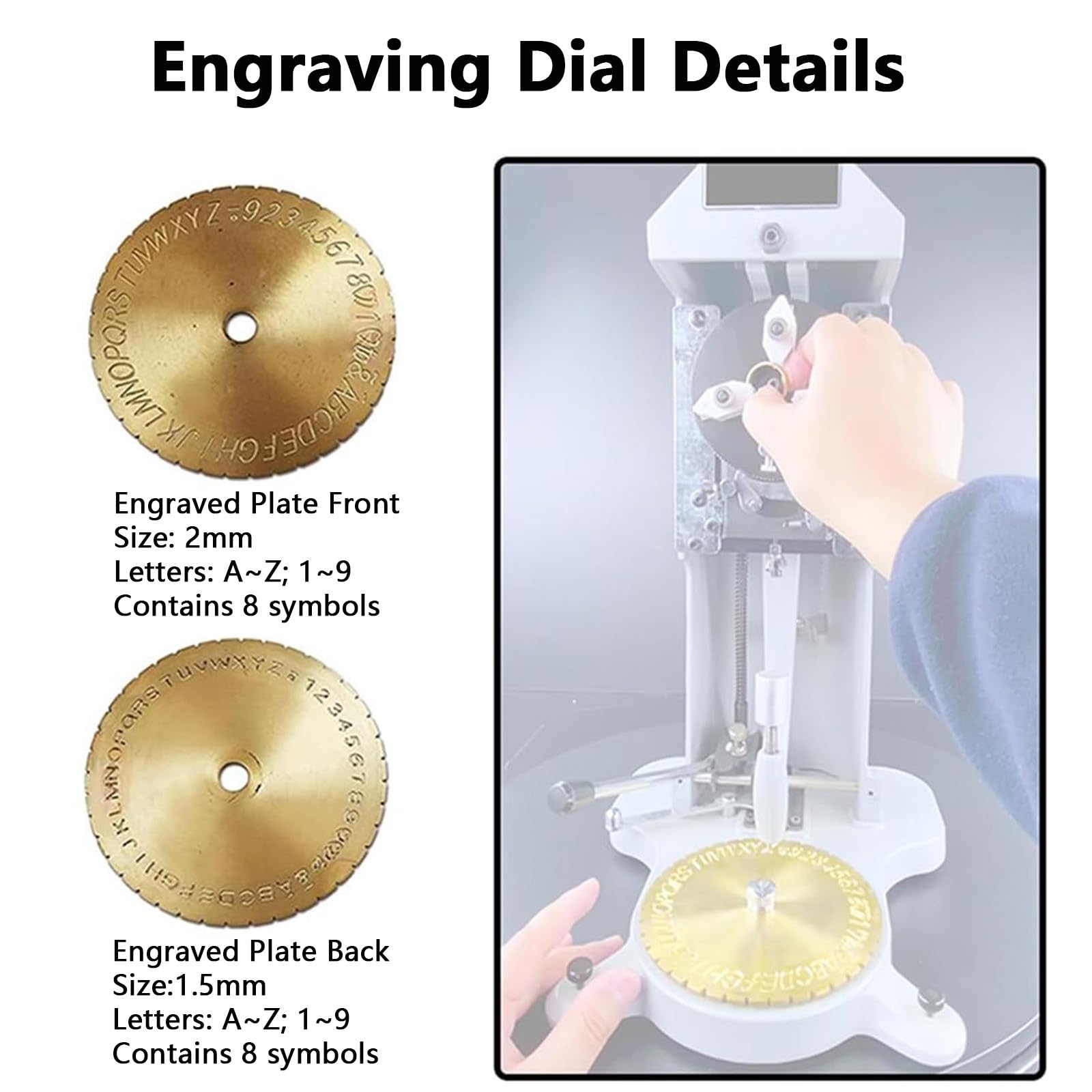 Machine de gravure de bague intérieure pour bijoux, gravure rapide et précise de 1,5 mm à 2,0 mm, idéale pour la personnalisation de bagues personnalisées