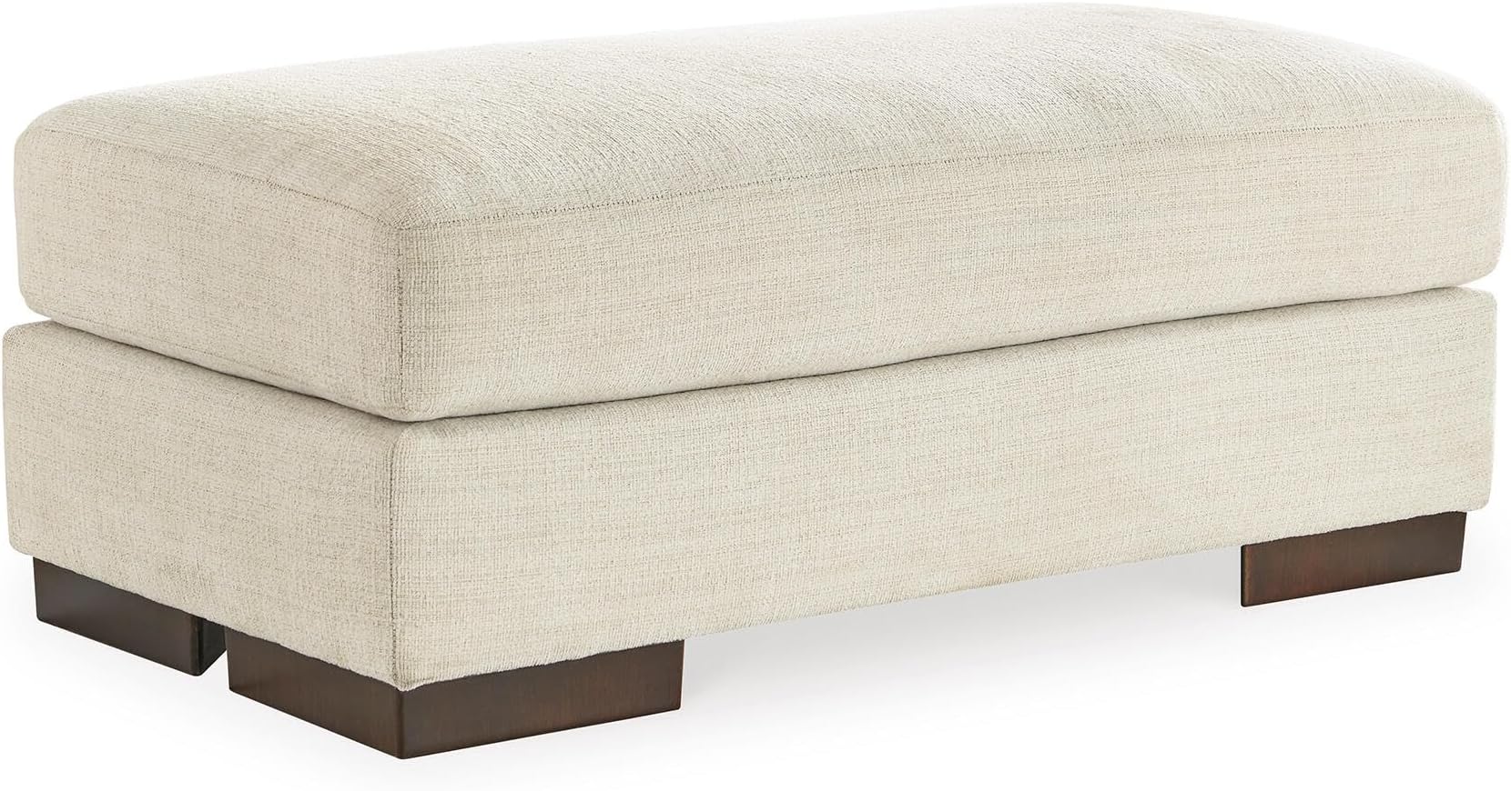 Maggie Contemporary Accent Ottoman, Off White