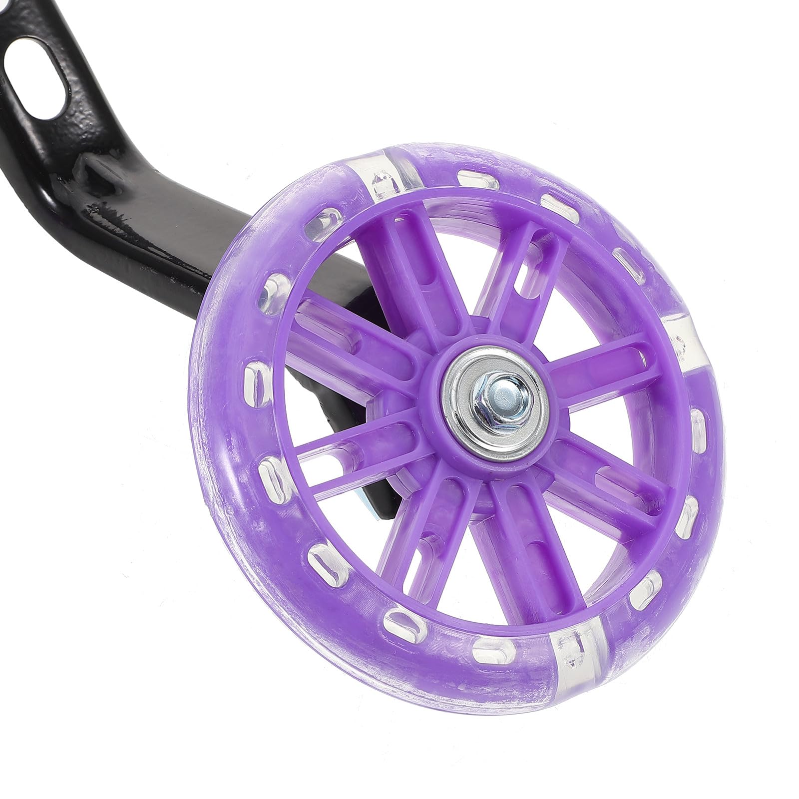 Healeved 2 juegos de ruedines de entrenamiento para bicicletas infantiles: Rueda silenciosa con luz intermitente - Soporte de equilibrio montado para bicicletas de 12 a 20 pulgadas, fácil