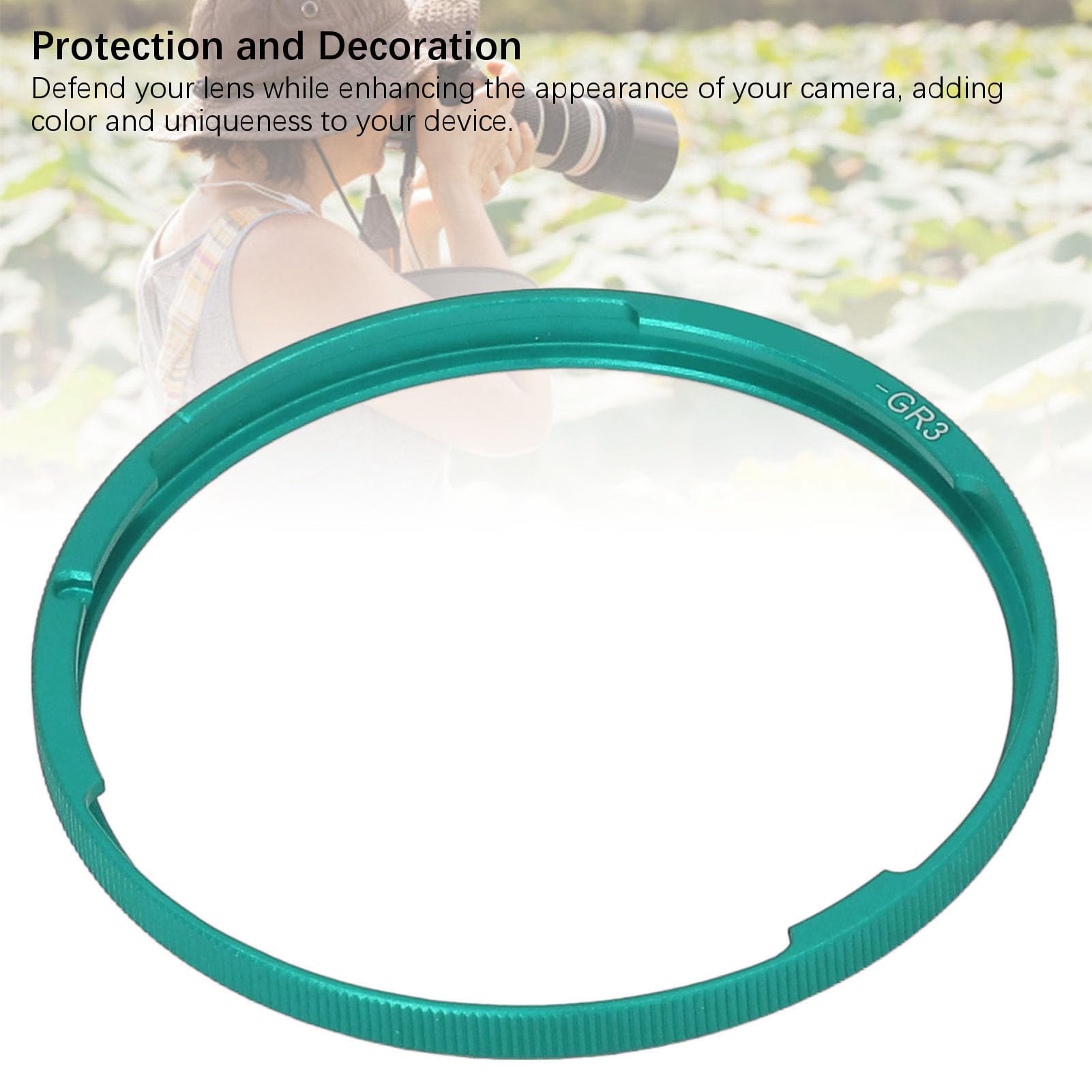 GR3 Camera Lens Ring Decoration, Lightweight Aluminum Alloy Lens Decoration Ring with Easy Installation, Upgrade Replacement Ring, Crafted from CNC Aluminum Alloy, Specifically