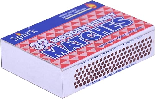 Miniatura 6 de Paquete de 100 fósforos de seguridad de madera – 32 unidades de huelga en caja para cocina, camping, emergencia, iniciador de incendios – Juego de