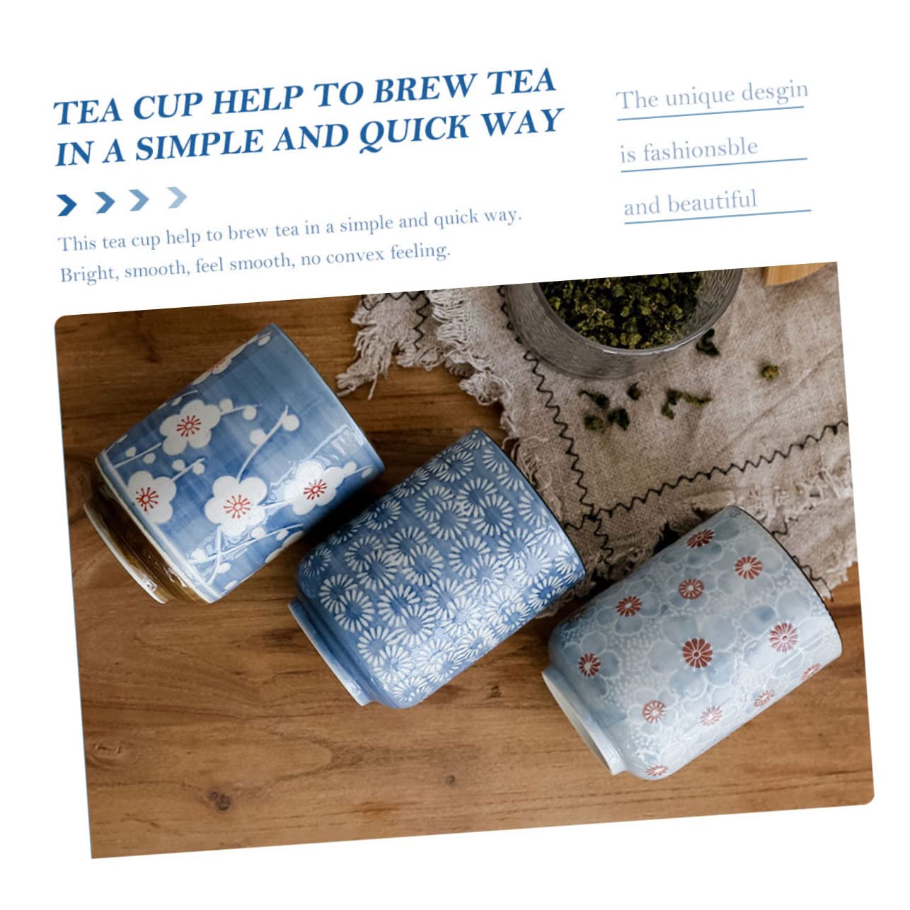 Ciieeo 2piezas Tazas De Cerámica Japonesa Pintadas Mano Para Té y Agua Decorativas y Prácticas Para Casa y Cafetería