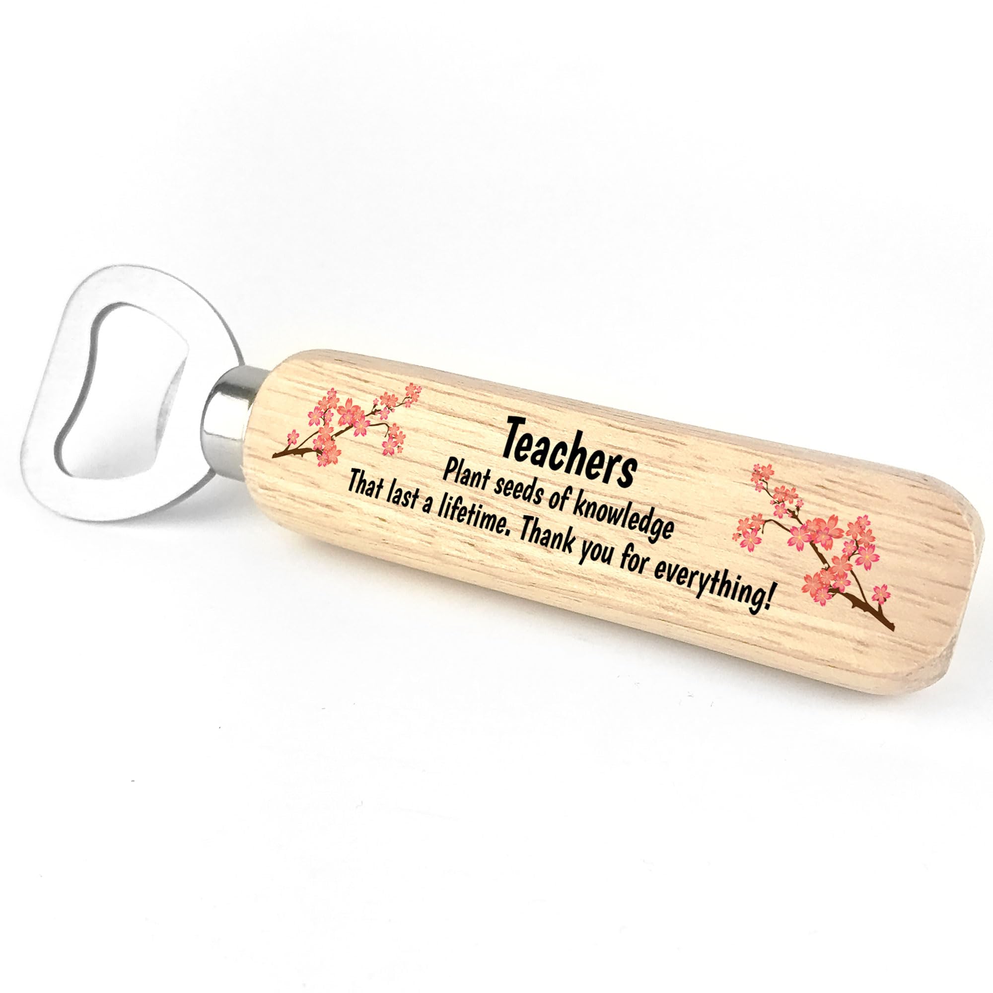 Red Ocean Thank You Gift for Teacher Teaching Assistant Wood Bottle Opener Leaving Gift for Him Her