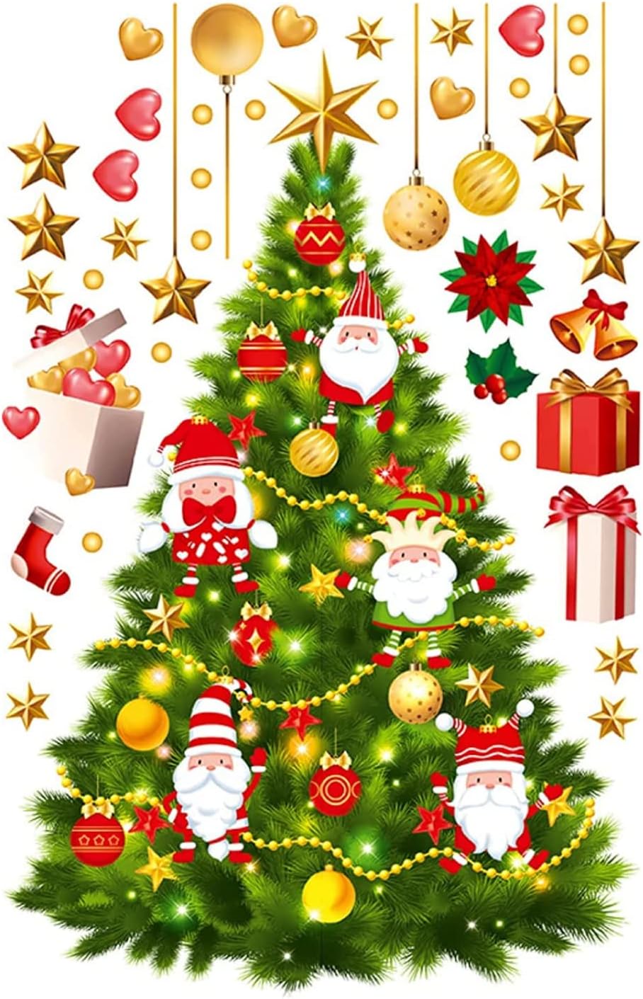 Christmas Tree Wall Stickers. Large Vinyl Decals Holiday Decoration