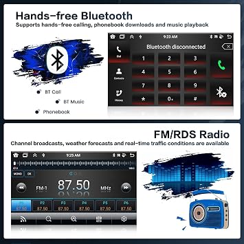 Inefala 8 Core 4+64G Radio for Kia Soul 2014-2017 Manual A/C Stereo Upgrade | Android 15, 59UI, 9 Touchscreen, Wireless CarPlay/Android Auto, GPS, Bluetooth, EQ, Free AHD Backup Camera