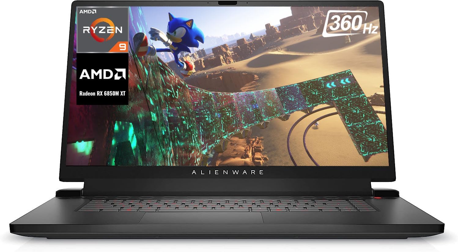 Alienware m17 R5 Gaming Laptop 2023 Newest, 17.3" Display, AMD Ryzen 9 6900HX, AMD Radeon RX 6850M XT Graphics (Beat RTX 3080 Ti), 32GB DDR5 RAM, 1TB SSD, WI-Fi 6, Backlit Keyboard, Windows 11 Home
