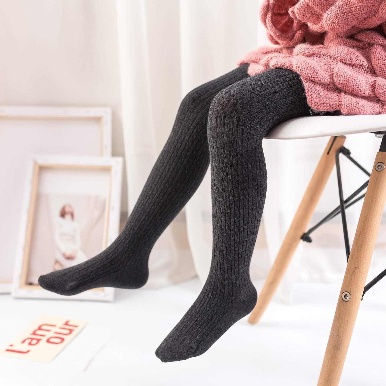 EPEIUS Baby Girl Tights Thick Cable Knit Leggings Seamless Cotton Toddler Girls Stockings School Tights for 2T-12 Years - Image 5