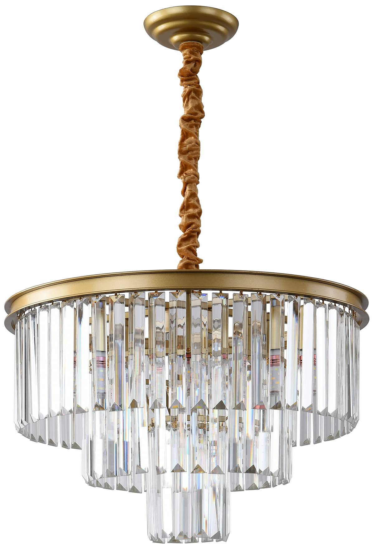 Gold Modern Crystal Chandelier Lighting K9 Crystal Round Chandelier ...