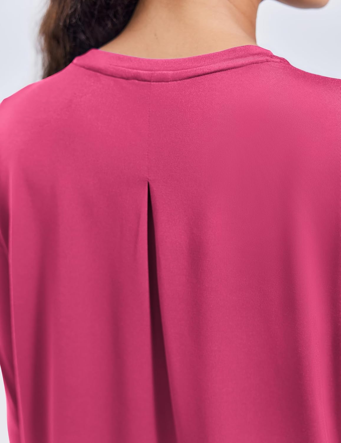 PINSPARK Workout Tops for Women Long Sleeve Athletic Shirt Soft Loose Fit Exercise Shirt with Back Pleated Pilates Yoga Tops - Image 5