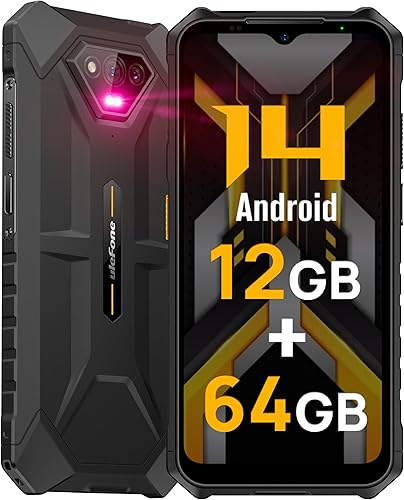 Ulefone Rugged Phones 2023, Armor X13 - Teléfono inteligente desbloqueado, cámara trasera de 50 MP, cámara de visión nocturna de 24 MP, hasta 12 GB