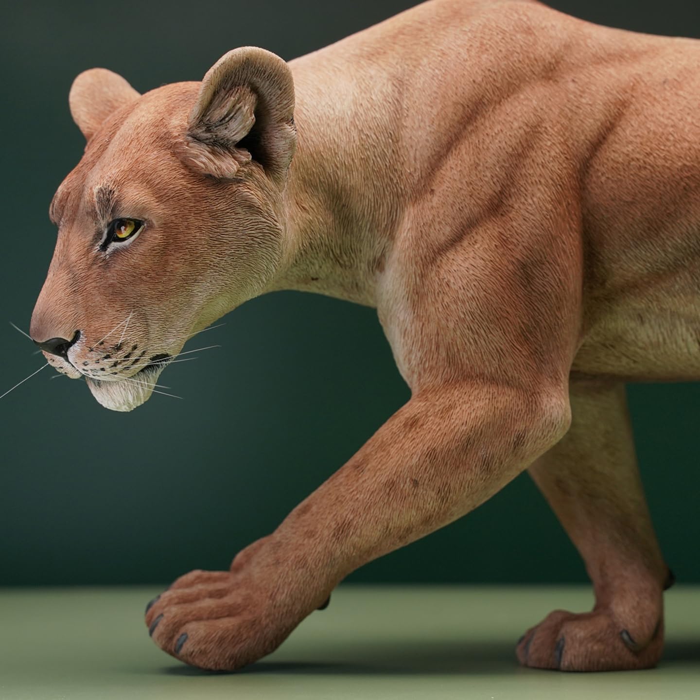 MMOS X JXK Walking Lioness with Intricate Texture Details, Gift for Lion Lovers