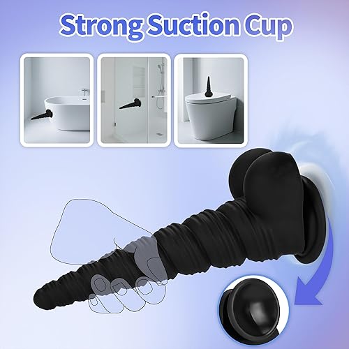 Miniatura 30 de Consolador anal realista para principiantes de 7.7 pulgadas, tapón de glúteos con fuerte ventosa para jugar con manos libres, cuentas anales