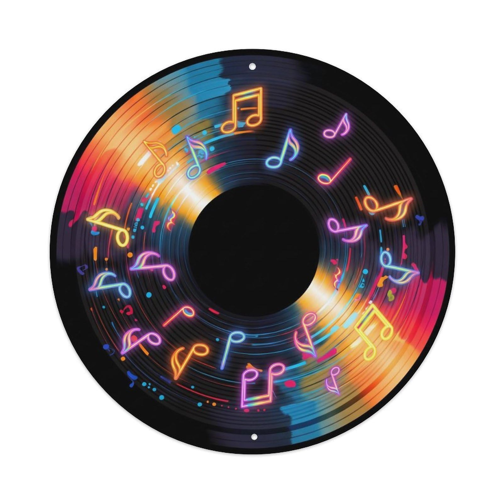 Colorful Music Vinyl Records Vivid Color Life Metal Tin Sign