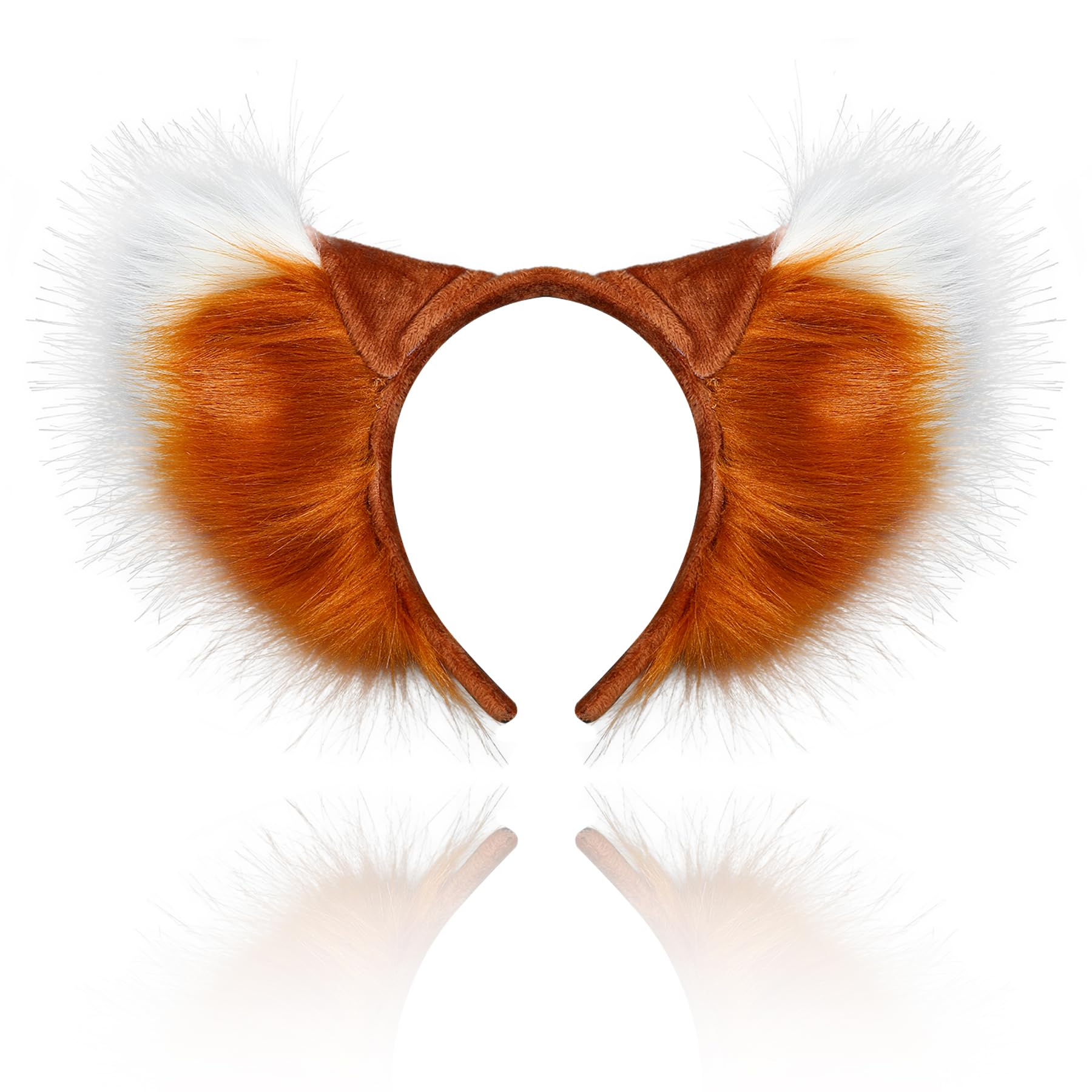 Umimiss Fox Ears, Furry Fox Ears Headband, Fox Ears Hair Hoop, Handmade Faux Fur Animal Ears Headband