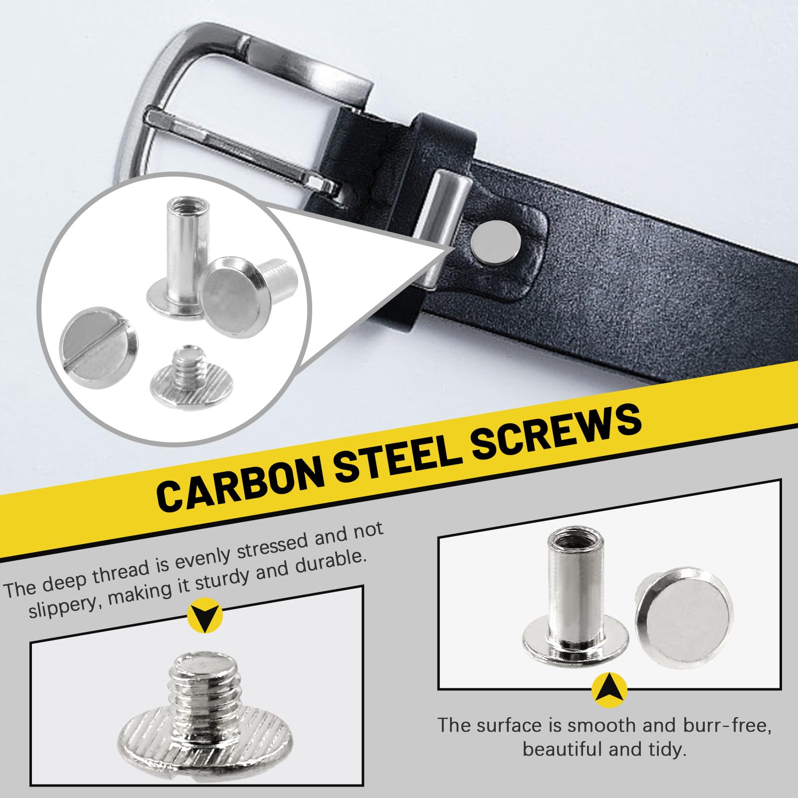 Mardatt 152Pcs 5 Sizes Chicago Screws with Punch and Screwdriver - Image 3