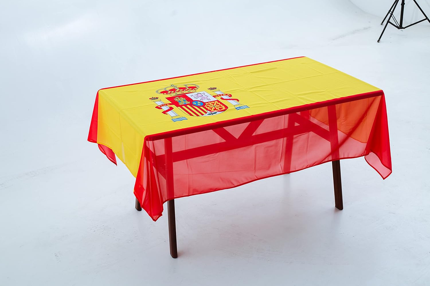MSFHHA Rectangular Tablecloth Spain Spanish Flag Fade-Resistant Washable National Flag Tablecloth, Suitable for Kitchen Dining Family Gatherings and Outdoor Events,59 Inches * 83 Inches.