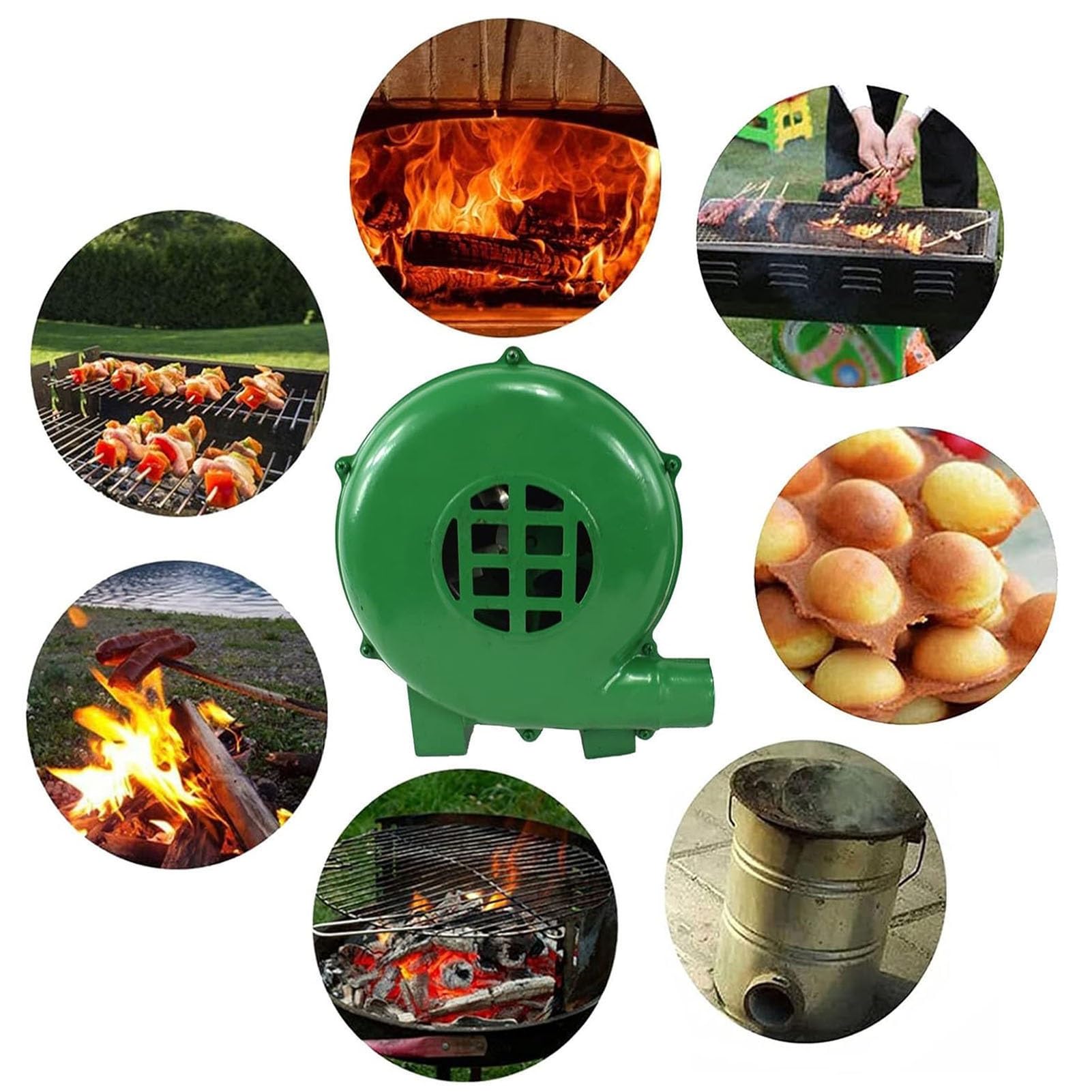 Dmuchawa kuźnicza z korbą ręczną, dmuchawa do grillowania na zewnątrz, ręczna dmuchawa do grilla, ręczna dmuchawa do grilla, korba ręczna, dmuchawa powietrza, grill, ogniskowa, akcesoria do pieca