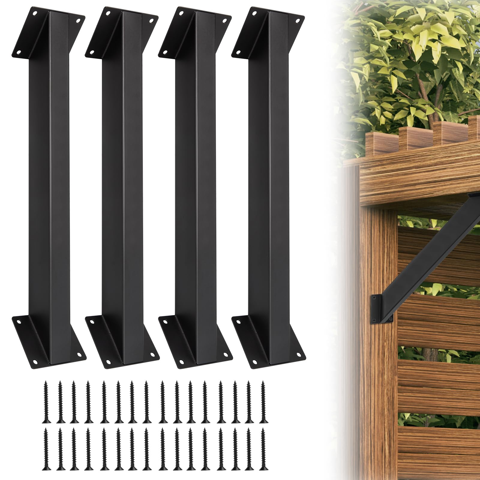 Support d'angle à 45 degrés pour poutres en bois et pergolas de jardin x4