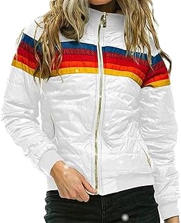JUJIEXUN2021 Womens Winter Print Cropped Jacket Casual Fur Collar Long Sleeve Pu - Compare price