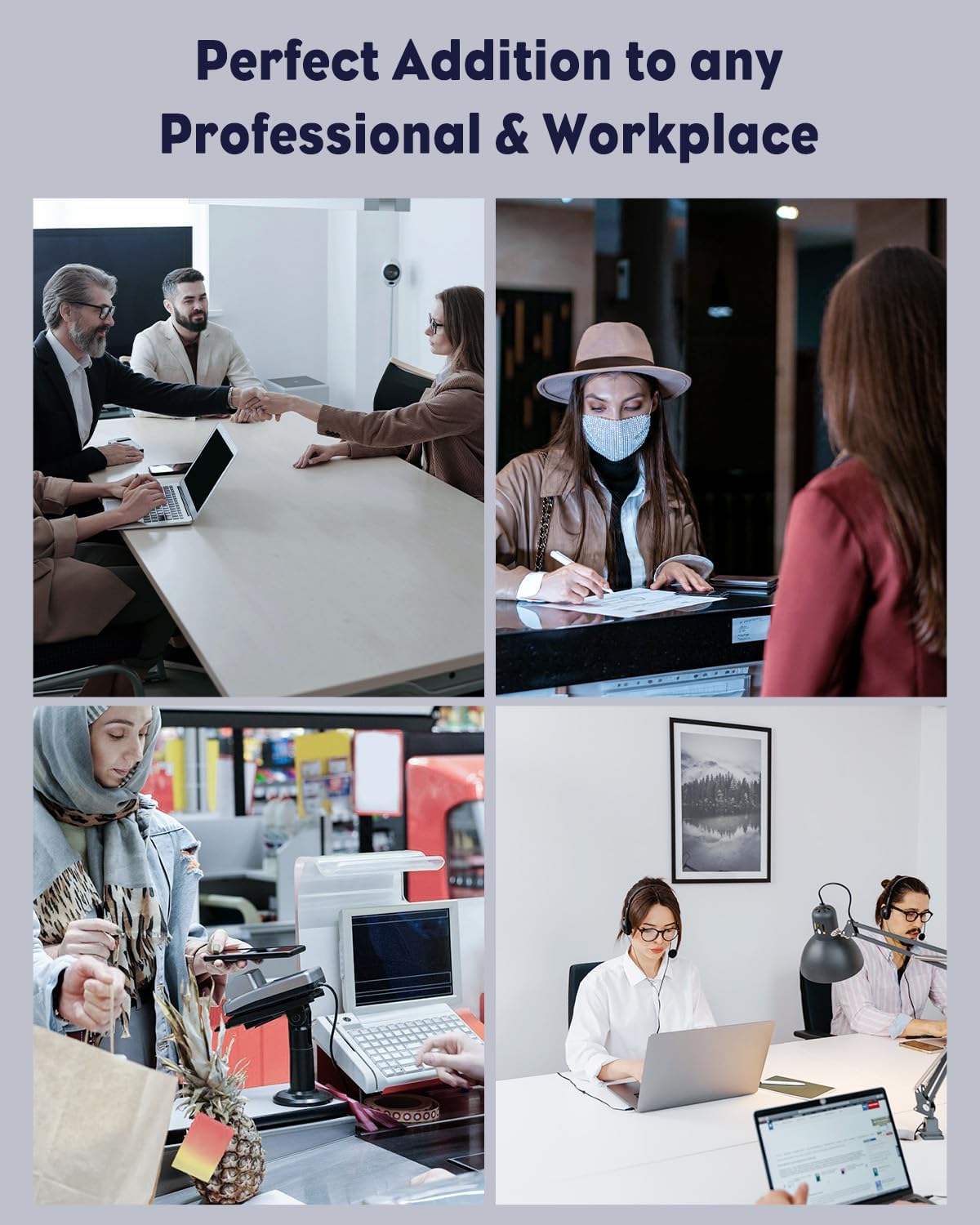 Uniclife 2 Pack Acrylic Business Card Holder for Desk 2 Slots Clear Business Card Display Stand for Men & Women Desktop Business Card Organizer Card Stand for Office Home Exhibition, 120 Card Capacity - Image 7