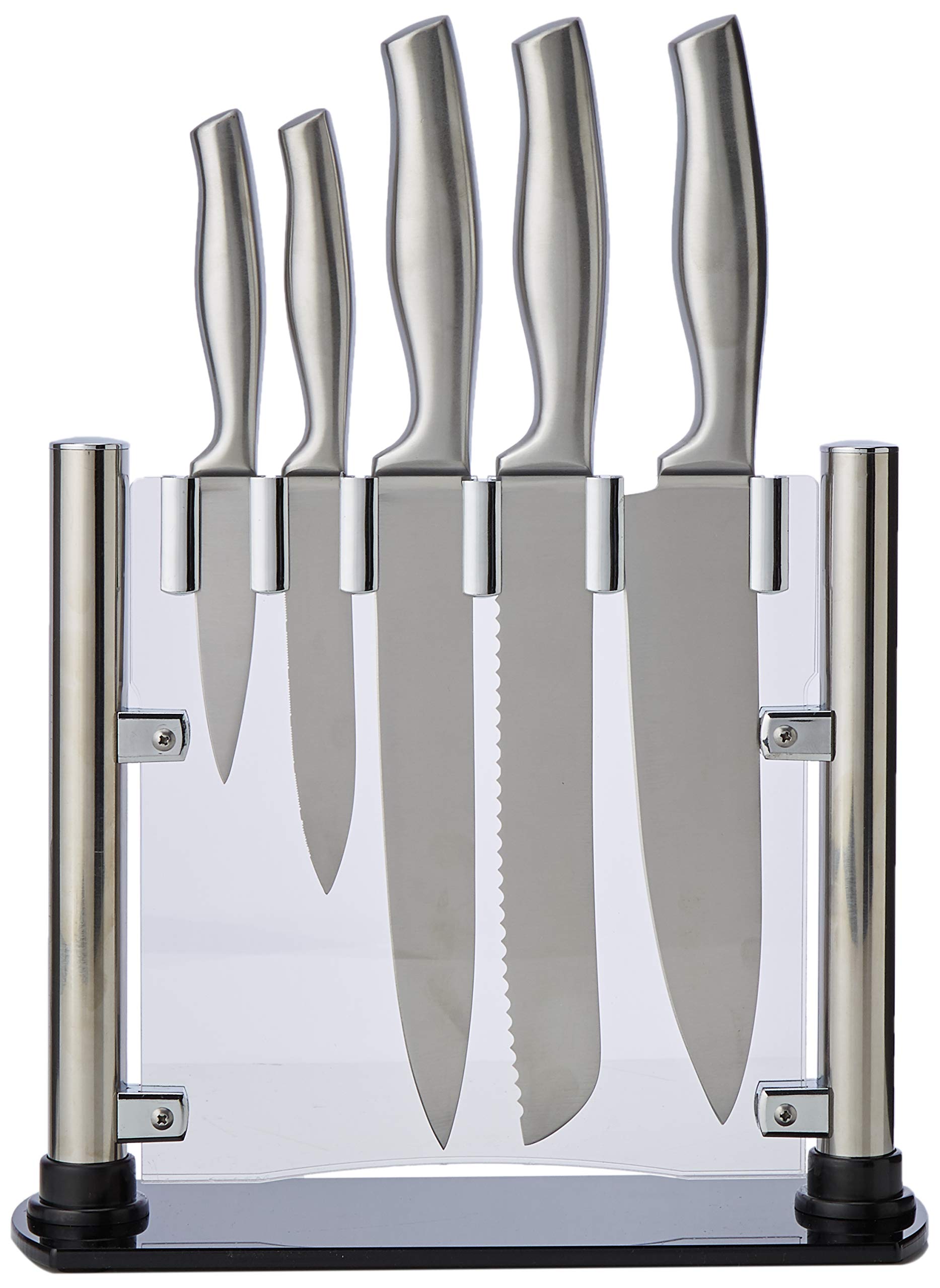 SABATIER – Bloc FUJI de 5 Couteaux ORYS Indispensables – Un Design Moderne pour Ranger et Protéger vos Couteaux au Quotidien.